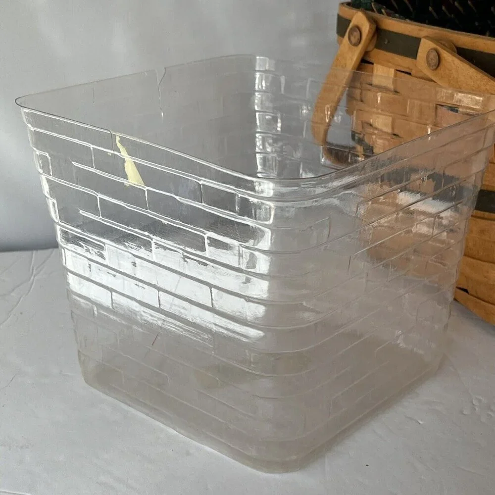 Longaberger 1995 Christmas Collection Cranberry Basket w/ Liner & Insert Holiday
